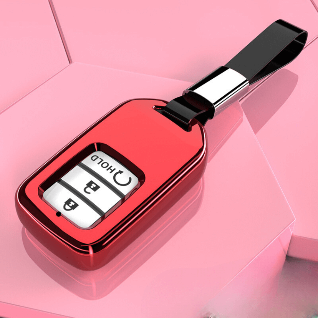 【ホンダ】ストラップ付きメタリックスマートキーケース〔Aタイプ〕